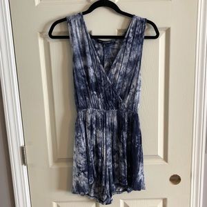**SOLD*** one clothing blue tie dye romper